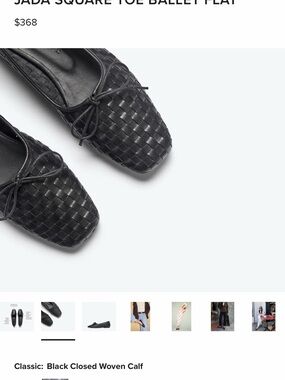 FREDA SALVADOR Jada Square Toe Ballet Flats - Black - size 9